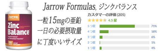Jarrow Formulas, ジンクバランス、100カプセル.jpg