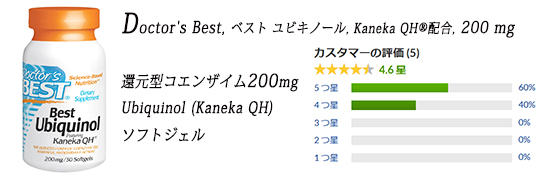 Doctor's Best, ベスト ユビキノール, Kaneka QH®配合, 200 m2.jpg